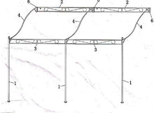 TOP TELO COPERTURA RICAMBIO PER GAZEBO PERGOLA MINORCA 300X400
