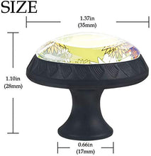 Blooming Flower Pomelli per Porta Set di 4 Pomelli per Mobili Manopole per Cassetti Cucina Armadio Vetro