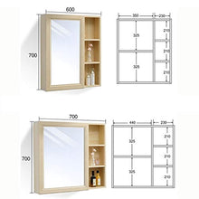 Armadietti a specchio Alluminio dello Spazio Bagno Mobile A Specchio Armadietto di Immagazzinaggio umidità Alluminio dello Spazio Specchio da Parete HD (Color : Bianca, Size : 60 * 13 * 70cm)