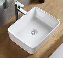 1 lavabo rettangolare in ceramica 48 x 37 x 13,5 cm.