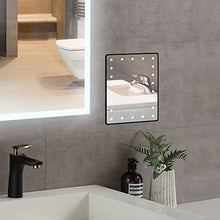 DUFU Specchio Bagno con 22 Luci LED Specchio Illuminato Touch Screen, Dimmerabile,Negro