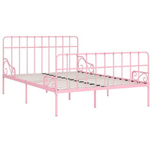 SKM Giroletto con Doghe Rosa in Metallo 160x200 cm