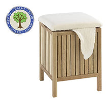 WENKO Sgabello da bagno Norway - Sgabello da bagno, Legno Noce, 39 x 52 x 39 cm, Noce