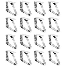 com-four® 16x Clip per Tovaglie in Acciaio, Ferma-Tovaglia, Peso della Tovaglia, Supporto per Tovaglie (16 Pezzi - Acciaio)