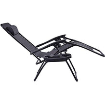 Zero Gravity Chairs Lounge Patio Foldingner Outdoor Black Portable Beach Chair with Cup Holder