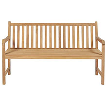 vidaXL Panca da Giardino e Cuscino Verde Brillante 150cm Legno di Teak