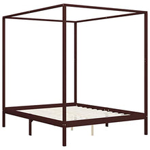 SKM Giroletto e Baldacchino 2 Cassetti Marrone Scuro Pino 180x200cm