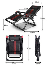 Sywlwxkq Comoda terrazza reclinabile a gravità Zero Pieghevole Regolabile per Esterni da Spiaggia Sedia da Giardino Extra Ampia con Cuscini Supporta 200 kg