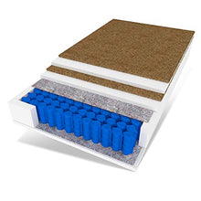 Materasso FDM CRETE 120x200 a molle insacchettate di alta qualità e doppio strato di cocco 7 zone differenziate Altezza 27 cm Rigidità H5 H3 Oeko-Tex Rivestimento Premium sfoderabile e lavabile