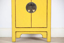 Yajutang Comò cinese in legno massiccio, giallo