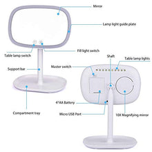 BD.Y Specchi per Il Trucco 47 Luci a LED 360 Rotazione dello Specchio del Desktop Touch Screen Professionale Specchio di cortesia Specchio cosmetico Controsoffitto