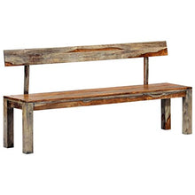 Banc 160 cm Gris Bois de Sesham massif