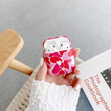 HengJun Custodia per AirPods camouflage Smooth Custodia rigida per PC senza polvere per Airpods 1 2 Custodia protettiva antiurto portatile carina - Rosa