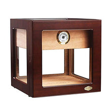 BINGFANG-W Cedar Cigar Humidor Creativo Piccolo Display Trasparente Gabinetto Piano Vernice Humidor Cigar Humidor