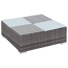 SKM Set Divani da Giardino 12 pz con Cuscini in Polyrattan Grigio (97.45kg)