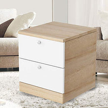 Comodino For la casa Accessori Camera Grana del legno Comodino con 2 cassetti da letto comodino Comodino accento mobili End Table del torace Può essere posizionato sullo studio, camera da let