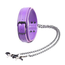 Collana regolabile con colletto in pelle con catena