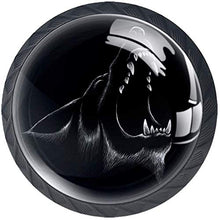 Hunting Wolf Pomelli per Porta Set di 4 Pomelli per Mobili Manopole per Cassetti Cucina Armadio Vetro