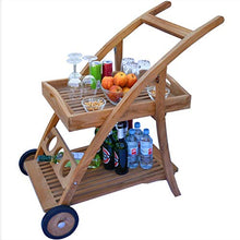Teako Design - Carrello portavivande Teramo con 2 ripiani + vassoio