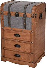 Cassapanca in stile retrò vintage con 3 cassetti