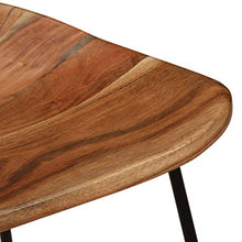Sgabelli da Bar 2 Pezzi Sala da Pranzo Cucina Sgabelli da Pub Stile Industriale 41x36x76 cm Barbar in Legno massello di Acacia