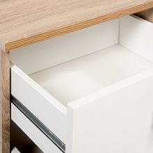 Studio Decor Champion Comodino, Legno, Color Cambria e Bianco, 44x43x34 cm