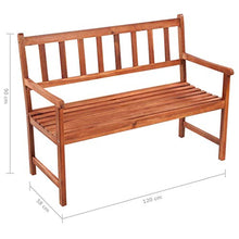 vidaXL Panca da Giardino con Cuscino 120 cm in Massello di Acacia