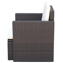 vidaXL Sedia da Giardino Elegante Robusta Leggera con Cuscini Lavabili Patio Arredi da Esterni Seggiole in Poliestere e Polyrattan Nero