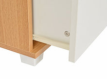 ts-ideen Comodino Cassettiera 80x40 cm Stile Moderno con 3 cassetti. Color Rovere e Bianco