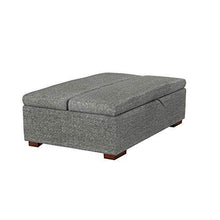 Marchio Amazon - Rivet, ottomana a divano-letto, stile moderno, larghezza 122 cm, colore grigio scuro - Arredi Casa