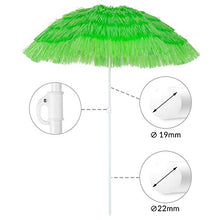 Kingsleeve Ombrellone da Spiaggia Hawaii Ø 160cm Altezza 180 cm Inclinabile e Regolabile in Altezza