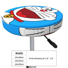 Doraemon - Coprisgabello rotondo per sedia da bar, lavabile, elastico, per sgabelli rotondi da 35,6 cm