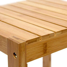 Relaxdays Sgabello, 40 X 28 X 32 cm, bambù, Marrone
