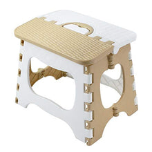 Camisin, sgabello pieghevole in plastica ispessimento sedia portatile per la casa per bambini, comodo sgabello, caffè + bianco