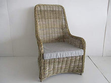 fantasie d oriente Poltrona Vimini con Schienale Alto C/Cuscino CM 69X80X113 H Poltrona Molto Robusta per Interno ED Esterno Rattan