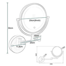 Specchio famiglia di modo parete specchio dello specchio del LED 5 ingrandimenti + 8 pollici touch screen rotonda specchio for il trucco 360 gradi;Rotating pieghevole espandibile nascosto Bathroom van