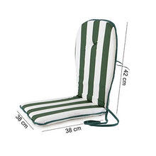 Coppia Cuscini coprisedia Esterno Giardino Seduta+Schienale Righe Standard P493 Verde