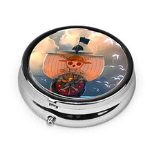 One Piece Thousand Sunny Round - Scatola porta pillole portatile con tre scomparti