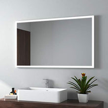 Emke, specchio da bagno a LED, con illuminazione, luce bianca calda