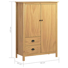 Cikonielf - Armadio guardaroba con 2 cassetti e 3 ripiani, 99 x 45 x 137 cm, colore: Marrone miele