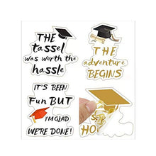 JUSTDOLIFE JUSTDOLIFE 12 Sheets Glass Cup Sticker Decorative DIY Assorted Cup Sticker for Graduation