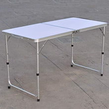 AWJ Tavolo da Picnic per Interni all'aperto Tavolo da Campeggio Pieghevole, Buffet Extra Resistente da 120 cm per Feste in Giardino, 3 Marce Regolabili in Altezza, capac