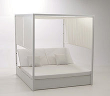 Letto a balinese Rattan in alluminio, colore: bianco
