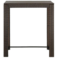 FAMIROSA Tavolo da Bar da Giardino Marrone 100x60,5x110,5 cm Polyrattan