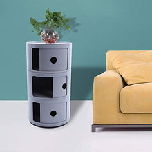 nobrands Cabinet-Modern Multifunzionale Cerchio Mobili Comodino Comodino Comodino Tavolo di stoccaggio per la casa(Grigio)