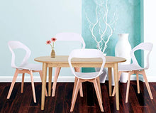 555 Un set di 4 sedie da pranzo sedie da caffè, openwork backrestsolid legno, struttura stabile Sedia da pranzo Sedia