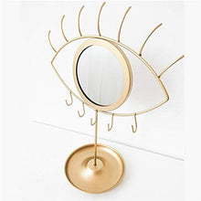 GUANGYING Specchio per Il Trucco da Scrivania in Ferro Art Design A Forma di Occhio Specchio da Trucco da Tavolo da Camera da Letto per Ragazza