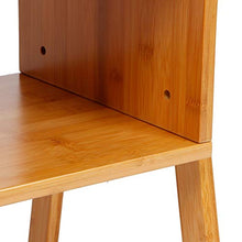 Cikonielf - Comodino impilabile in bambù, 2 pezzi, per decorare la camera da letto, 40 x 29 x 42 cm
