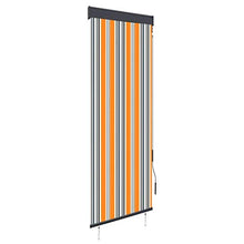 vidaXL - Tenda avvolgibile per esterni, 60 x 250 cm, giallo e blu