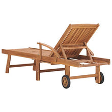 FAMIROSA Lettino Prendisole in Legno Massello di Teak-8015